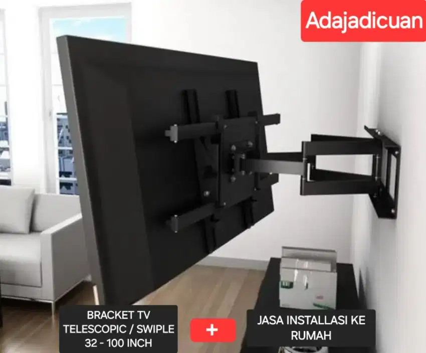 BRACKET TV TELESCOPIC 32 - 85 INCH INCLUDE JASA INSTALLASI