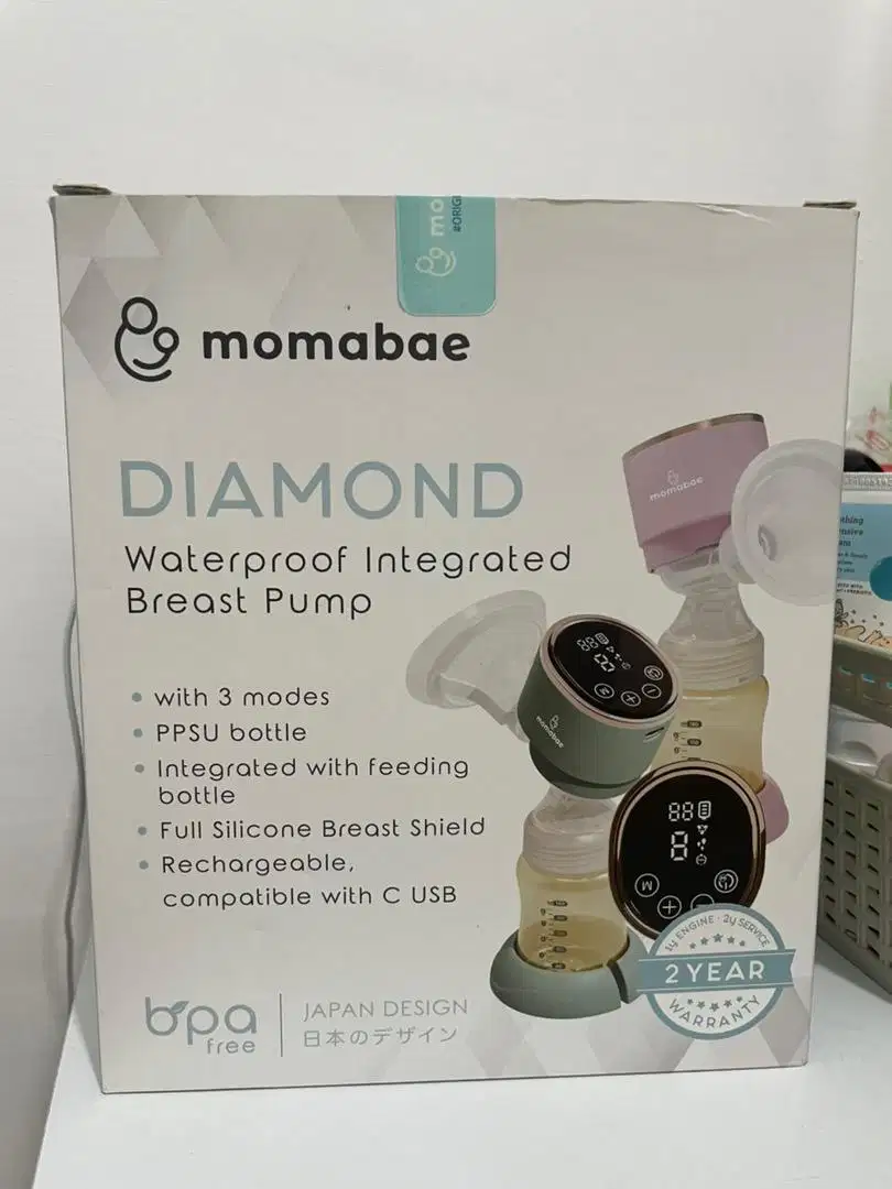 MOMABAE-DIAMOND Pompa ASI Elektrik warna Emerald Green