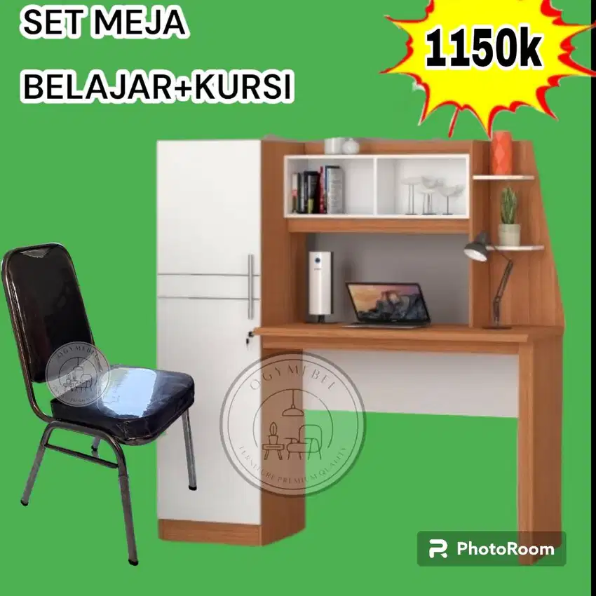 promo sale satu paket meja belajar dan kursi susun termurah