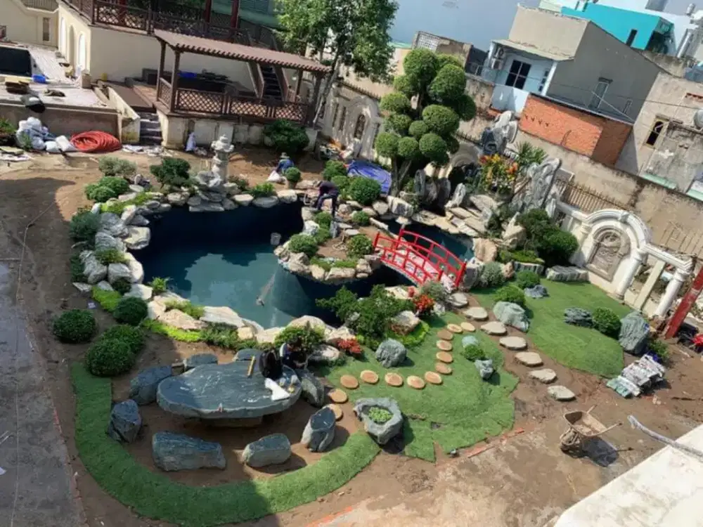 Jasa pembuatan kolam relif . Kolam ikan koi .kolam minimalis dll #19