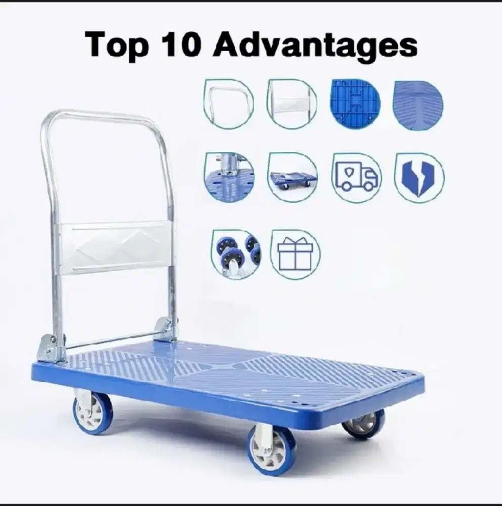 Troli lipat dorong trolley barang handtruck 250kg