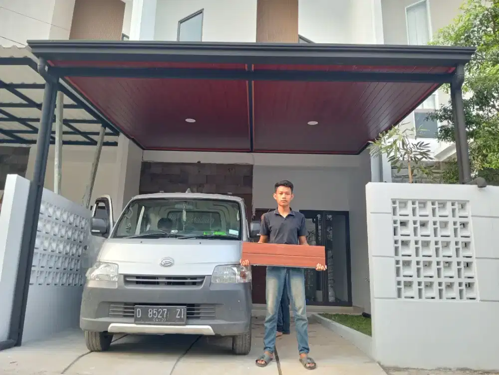 $40 kanopi alderon pvc double layer + plafon pvc laminated modern