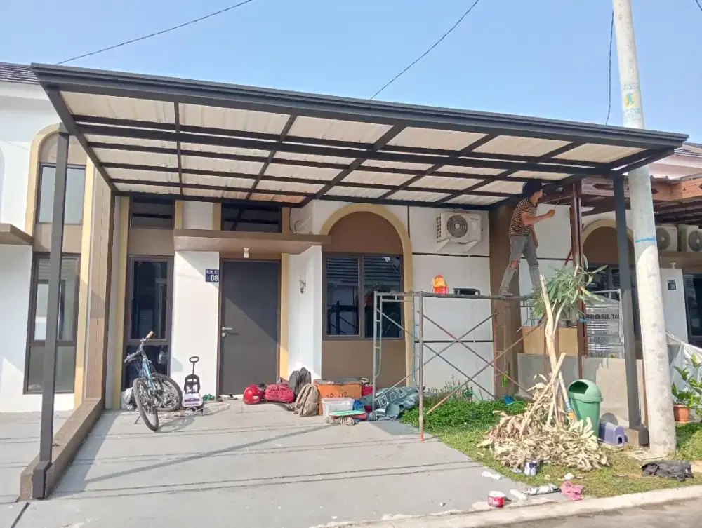 $46 kanopi alderon rangka tunggal profil lengkap talang air