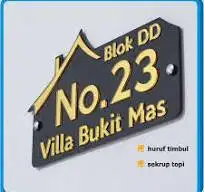 nomor rumah akrilik free disian