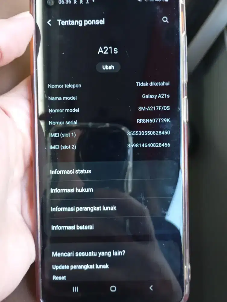 Dijual murah HP Samsung Galaxy A21S