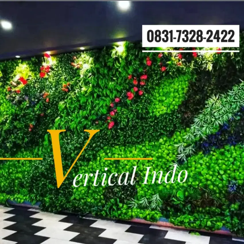 Bunga plastik vertical Garden Artificial Sintetis