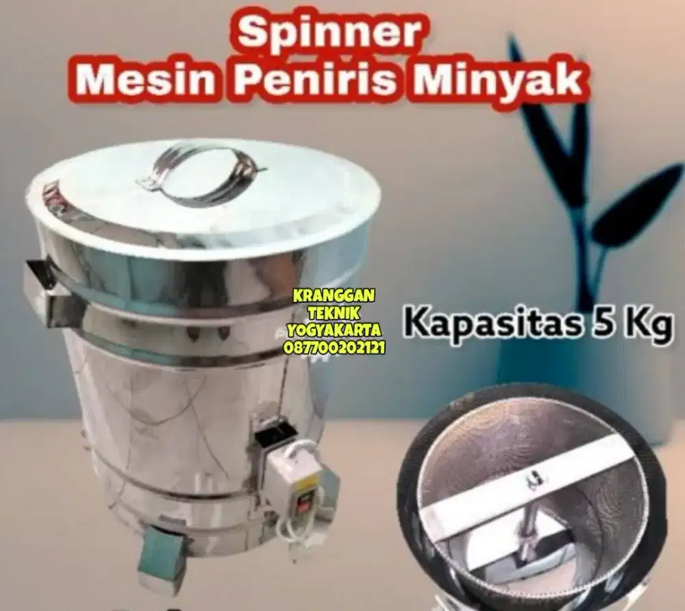 (KRANGGAN TEKNIK)spinner 5 kg pengering minyak gorengan peniris minyak