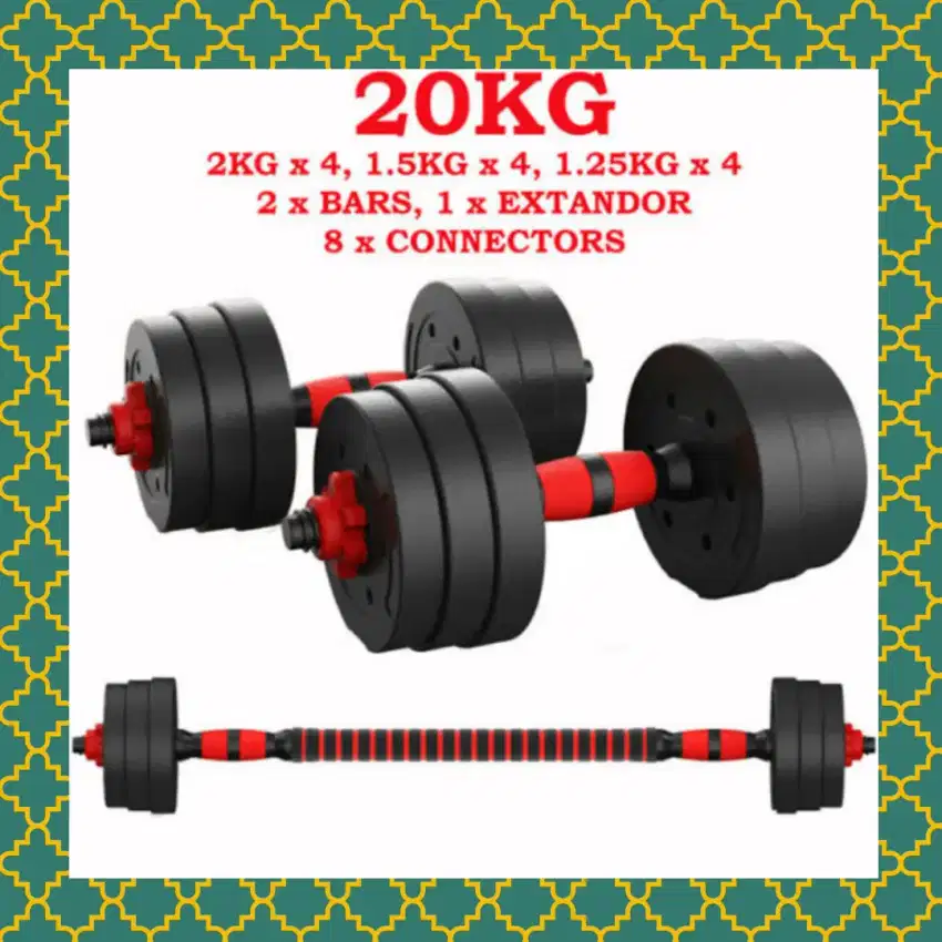 Dumble set 20 kg pvc dumbel ZX-02