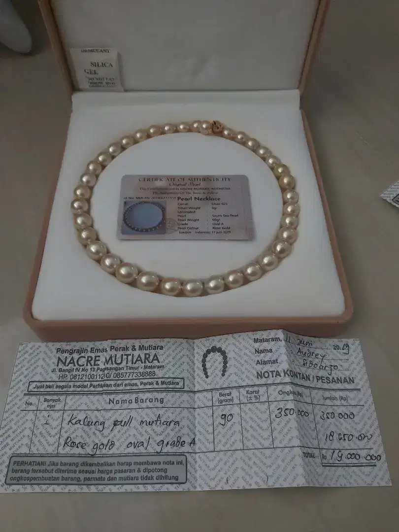 Kalung Full Mutiara Rose Gold
