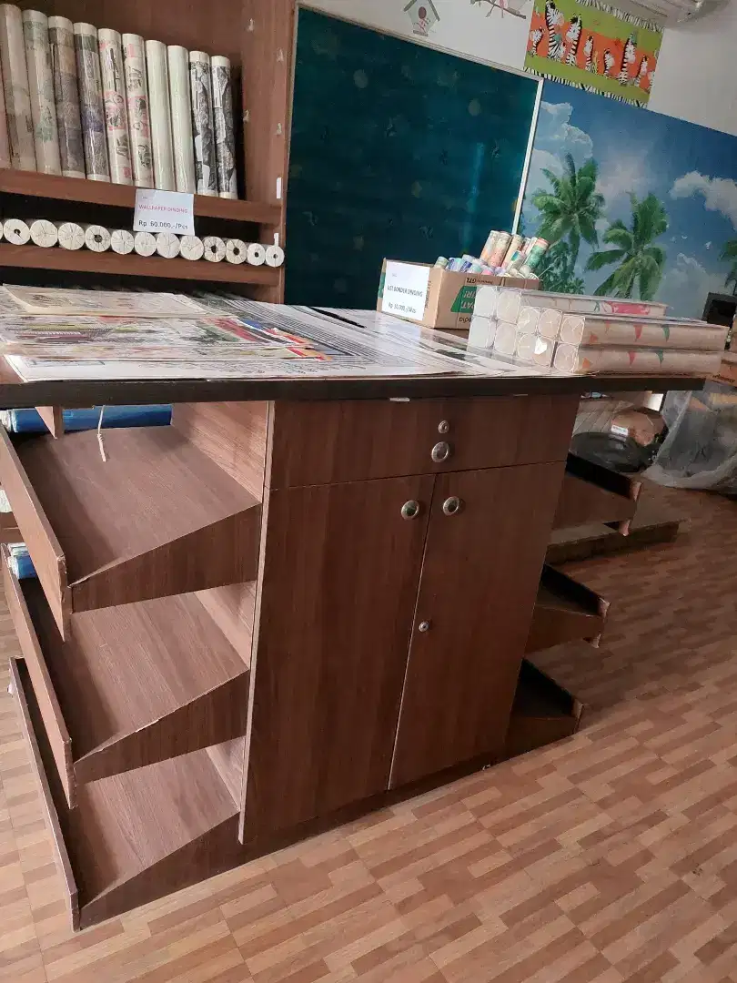 Meja Kasir Meja Kantor Meja Toko Meja Display, Meja rak & banyak lac