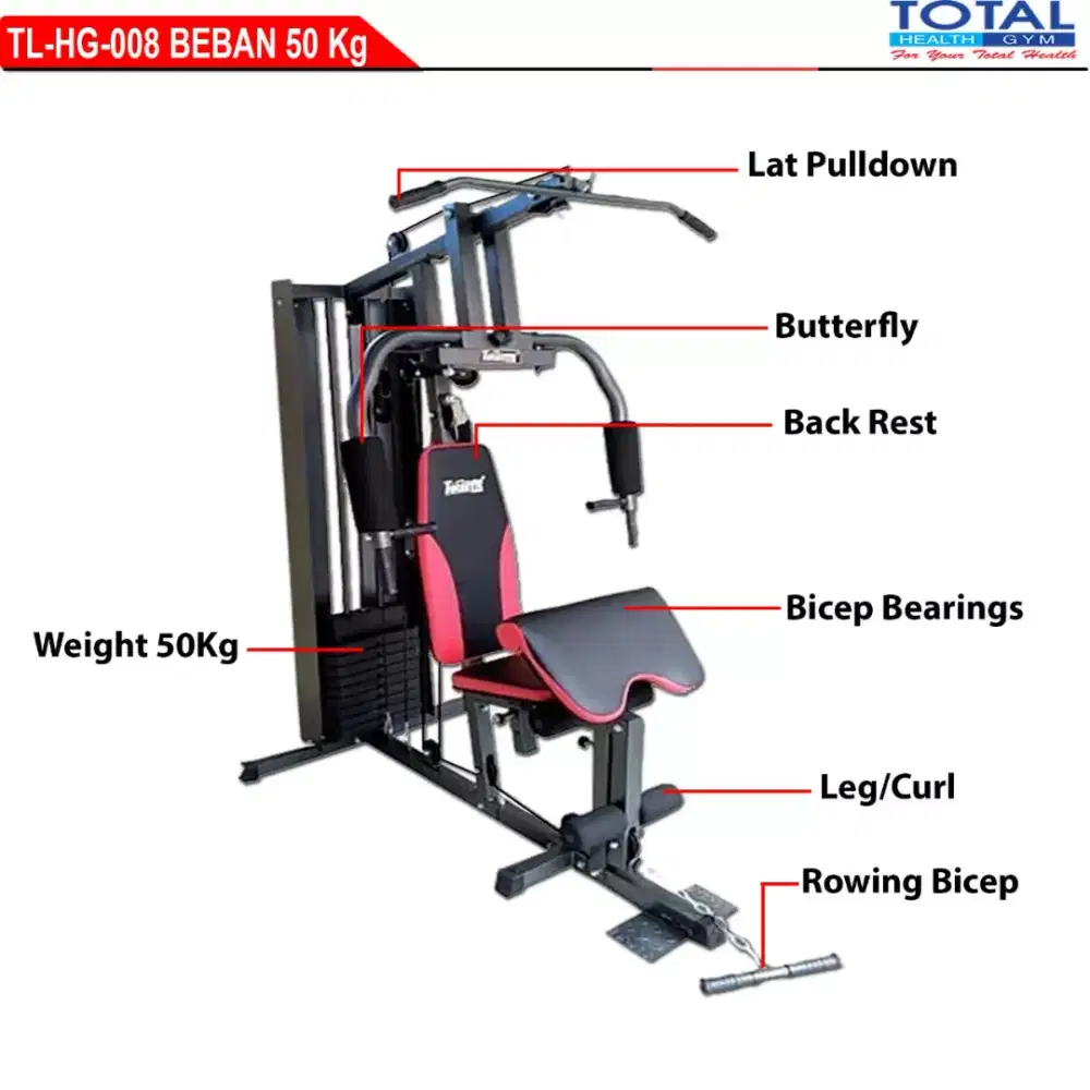 Alat fitness home gym satu sisi tl 009