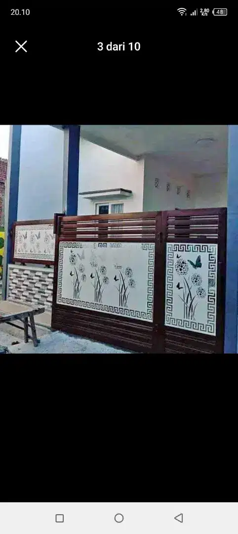 pagar plat cating