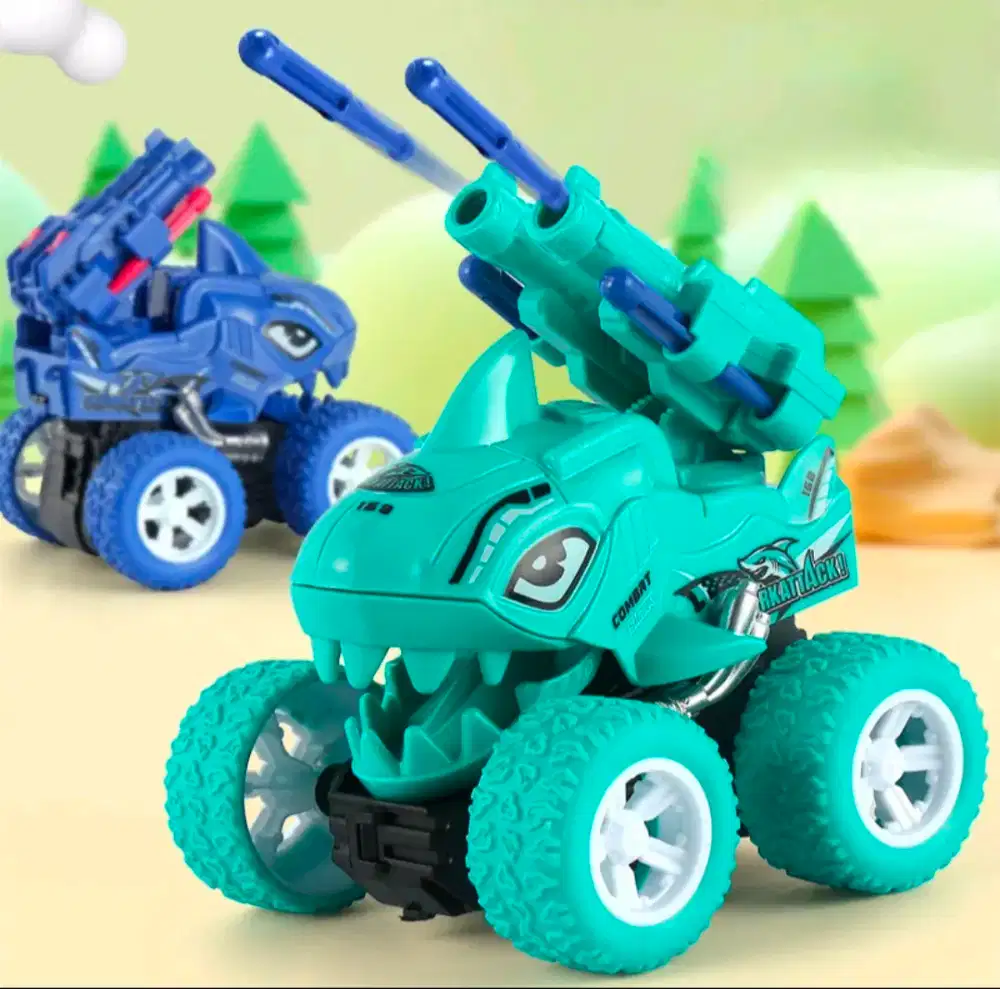 Mainan Mobil Military Tank Shark Mobil Monster Hiu Off Road Stunt Car