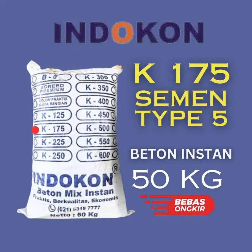 BETON INSTAN K 175 SEMEN TYPE 5 EX INDOKON | SEMEN TYPE 5