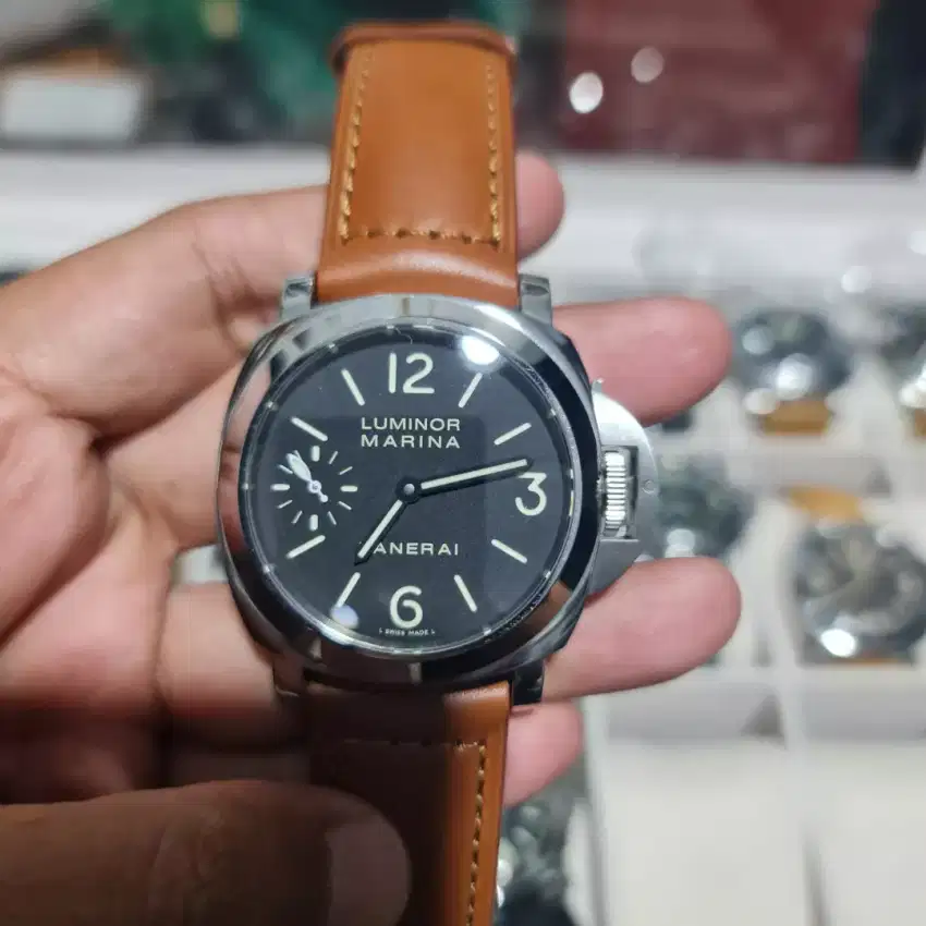 Jam Panerai PAM 111 PAM111 WITH BROWN STRAP LEATHER New Stock Pribadi