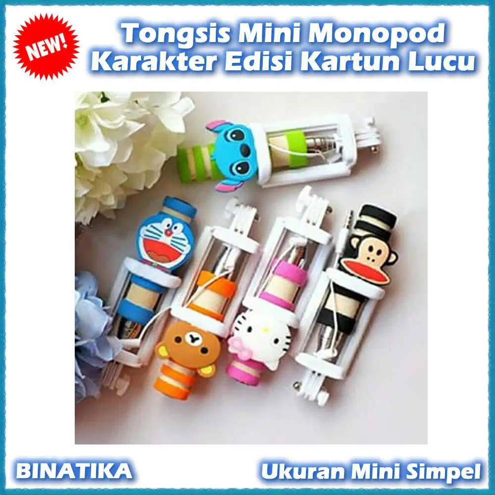 Tongsis Mini Monopod Karakter Edisi Kartun Lucu