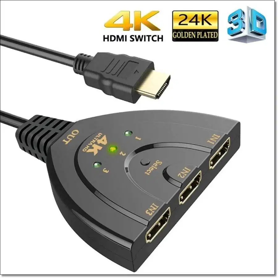 HDMI Switch 3 Port (3 Input 1 Ouput)/HDMI Switcher - #IRone