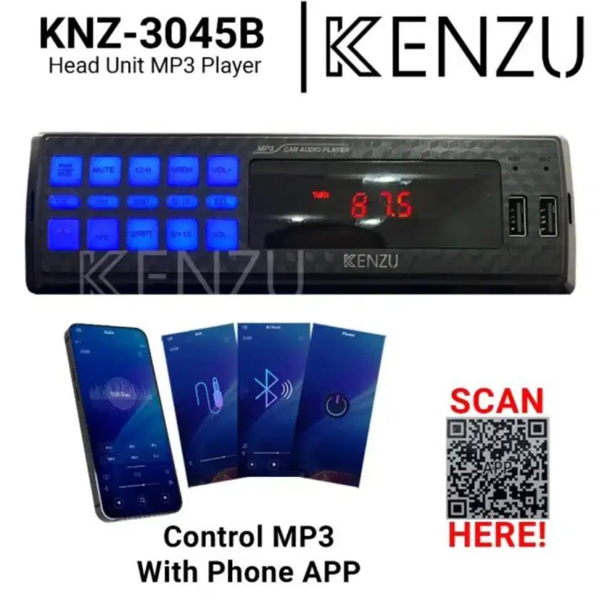 Single din bluetooth Kenzu tape head unit