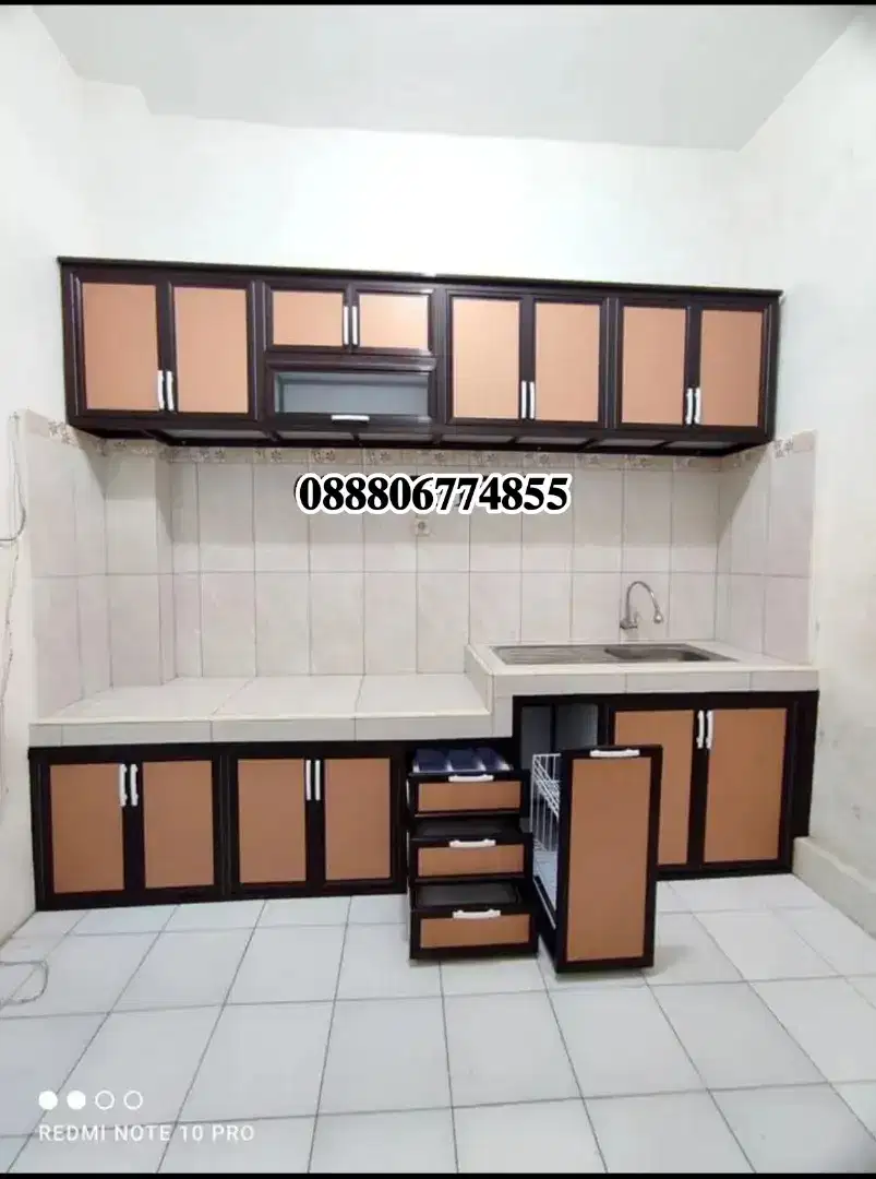 Kitchen set alumunium murah langsung pengrajin sendiri