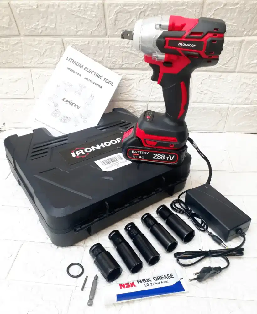 *HABIS* Bor Baterai IRONHOOF Impact Wrench Brushless