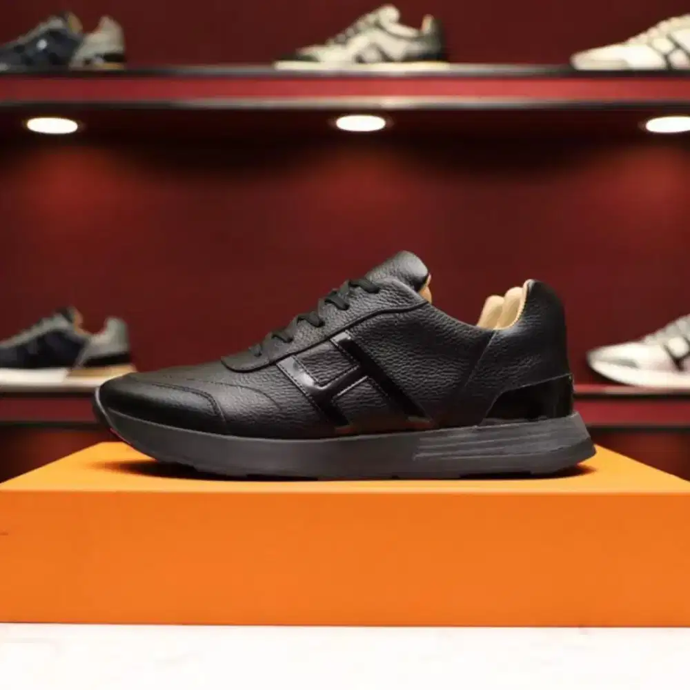 SNEAKER HERMES MEN'S LEATHER BRANDED