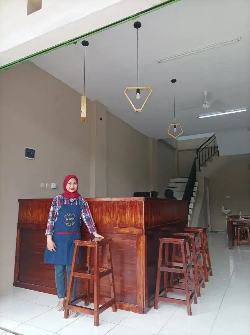 Meja warkop/meja bar/meja kafe/meja kedai kopi/meja usaha warung kopi