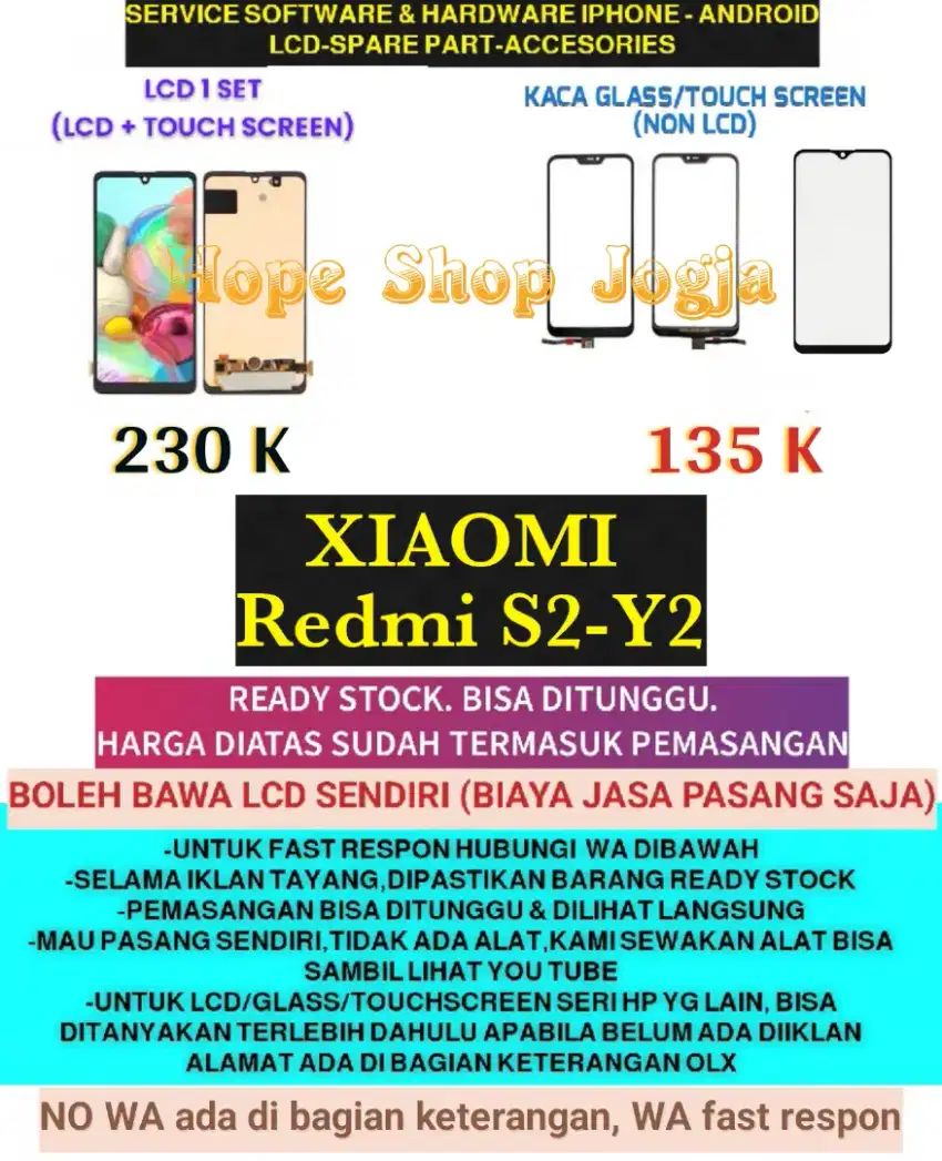 Service HP-Ganti Touchscreen-Baterai-LCD S2-Y2