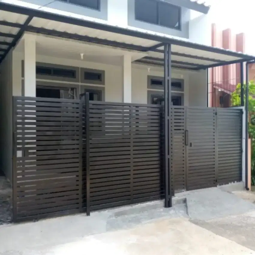 pintu pagar minimalis modern