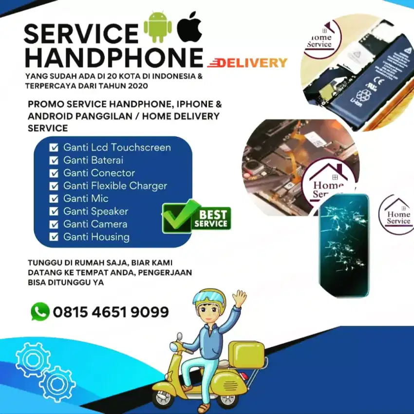 PROMO SERVICE HANDPHONE, GANTI LCD, BATERAI, BEKASI