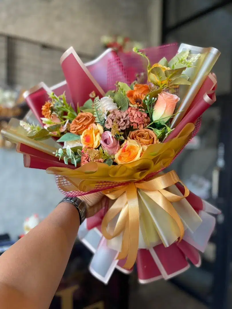 Bouquet Buket Bunga Kado Hadiah Gift Sidang Wisuda Ultah Anniversary