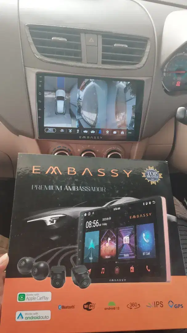 Head unit android + kamera 360