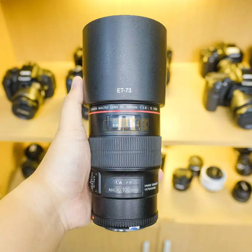 Lensa Canon EF 100mm 2.8 IS Fullset Mulus