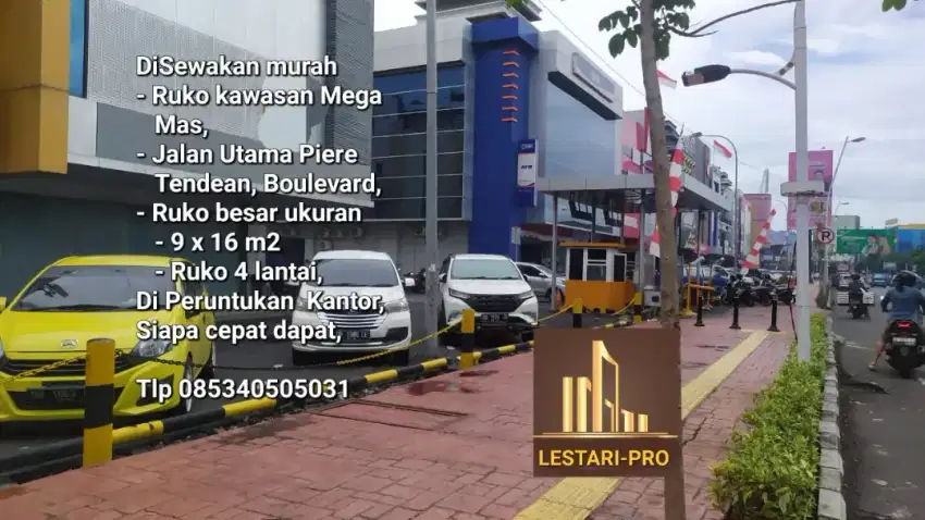 Disewakan Peruntukan kantor, Jalan utama Piere Tendean, Mega Mas