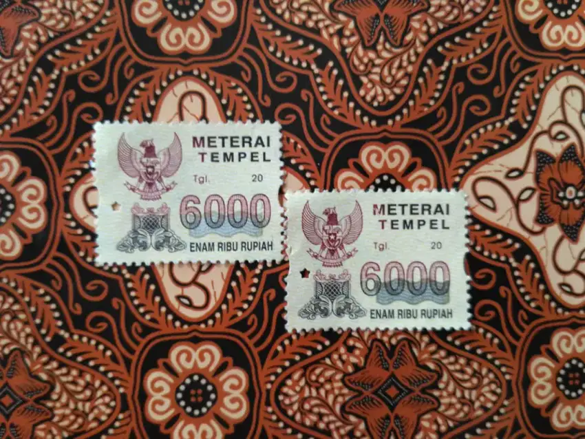 Materai/Meterai rp 6000 tahun penggunaan 2003, 2004, 2005