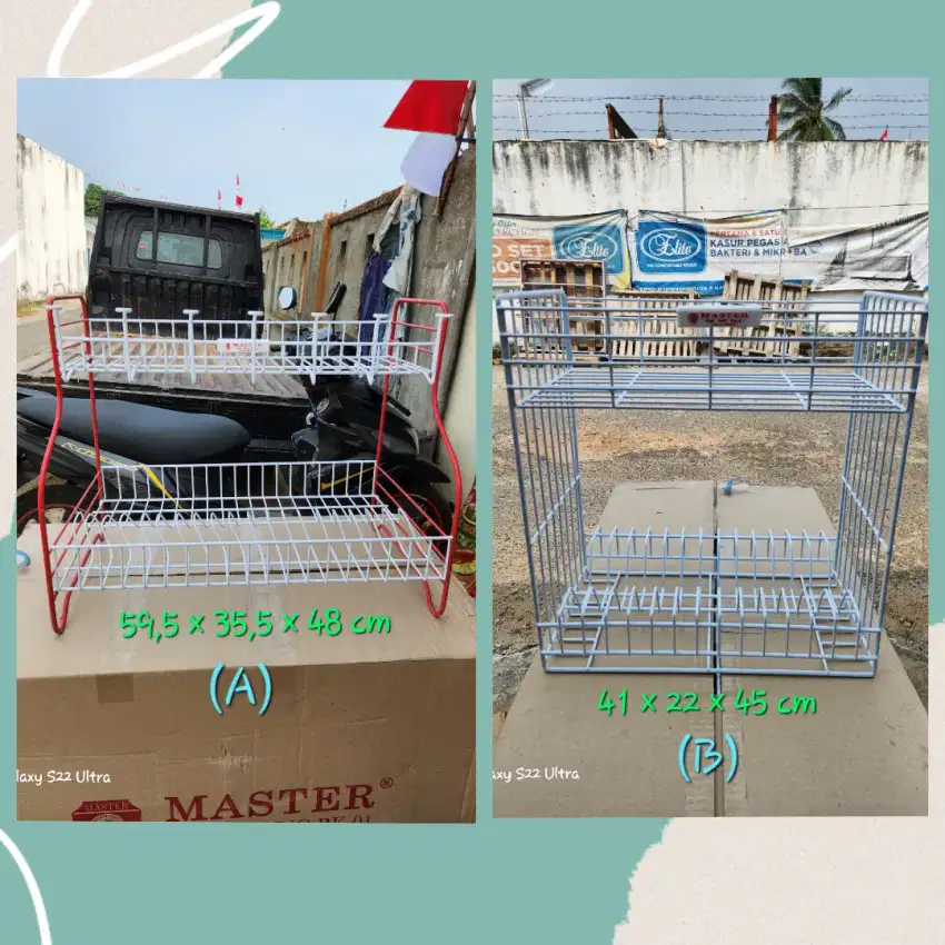 Rak piring mini besi Master