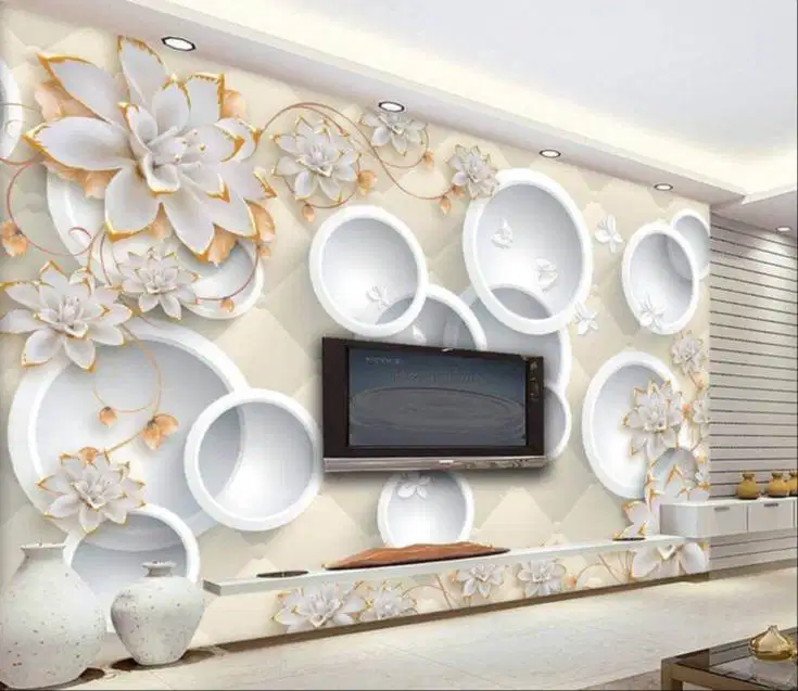 Pesan wallpaper dinding 3d custom toko jual dan pasang gorden murah