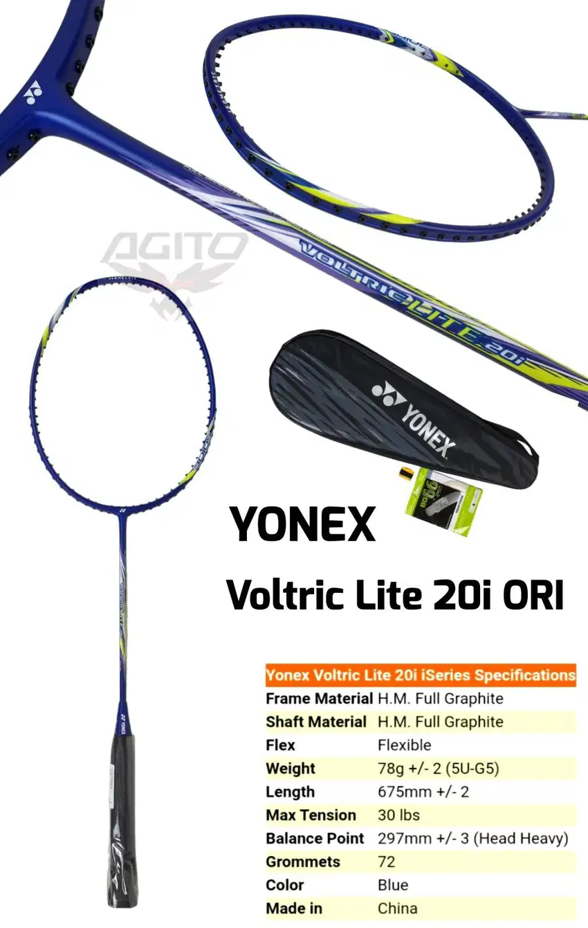 Raket Badminton Bulu Tangkis Yonex Voltric Lite 20i ORI