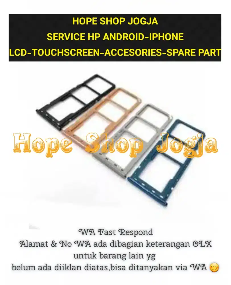 Tempat simcard-Sim Tray Xiaomi Redmi 3-6-6a-Mi5x-MiA1-Note 3 pro-