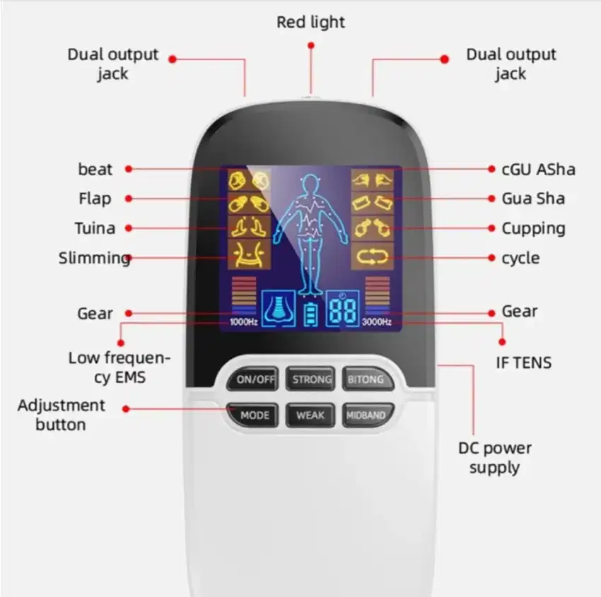 Alat Therapy stroke refleksi akupuntur TENS EMS Rechargeable