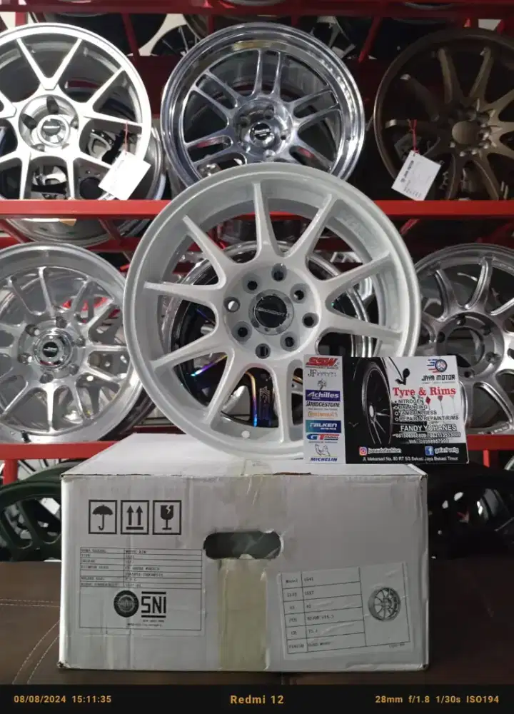 Velg wedsport tc105n r15 4x100/114.3 lbr7 et45