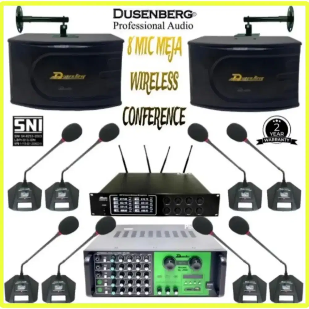 Paket mic wireless conference meeting dusenberg confer 8 mic meja