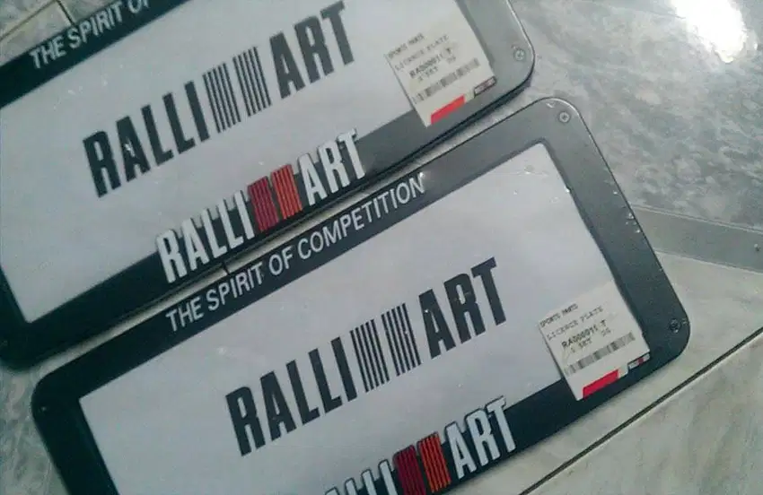 License Plate RalliArt (Original RalliArt)