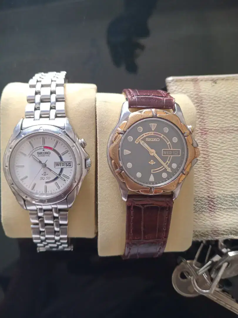 Kolpri 2 unit Seiko Kinetik SQ50. Harga 2 unit 900k