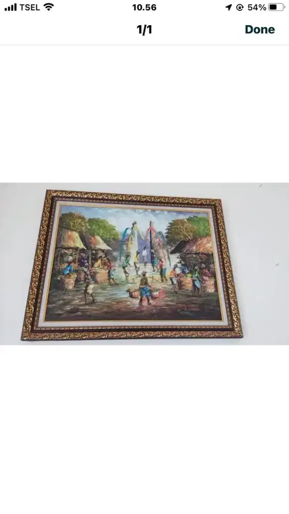 lukisan kesibukan di pasar BALI