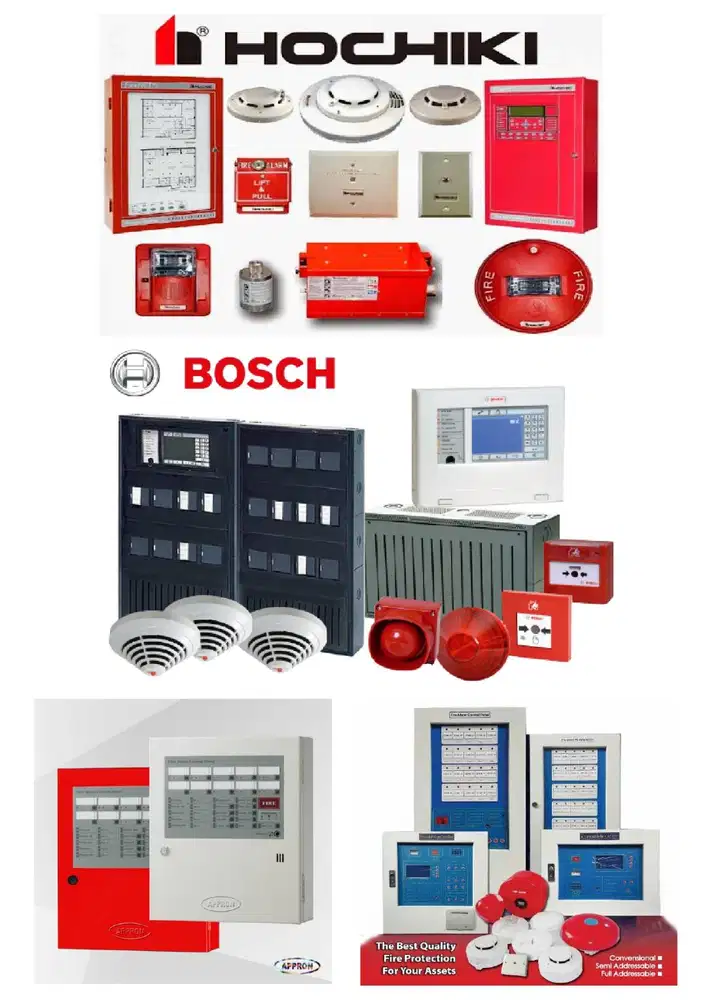 Fire alarm, alarm kebakaran, smoke detektor, MCFA