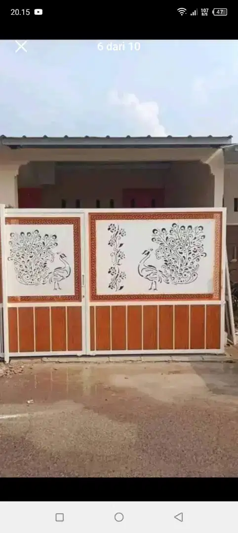 pintu kombinasi grc dan plat cating
