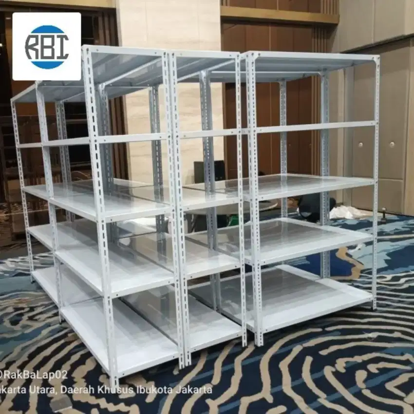 Rak besi file 40cm x 100cm x 200cm 5 susun