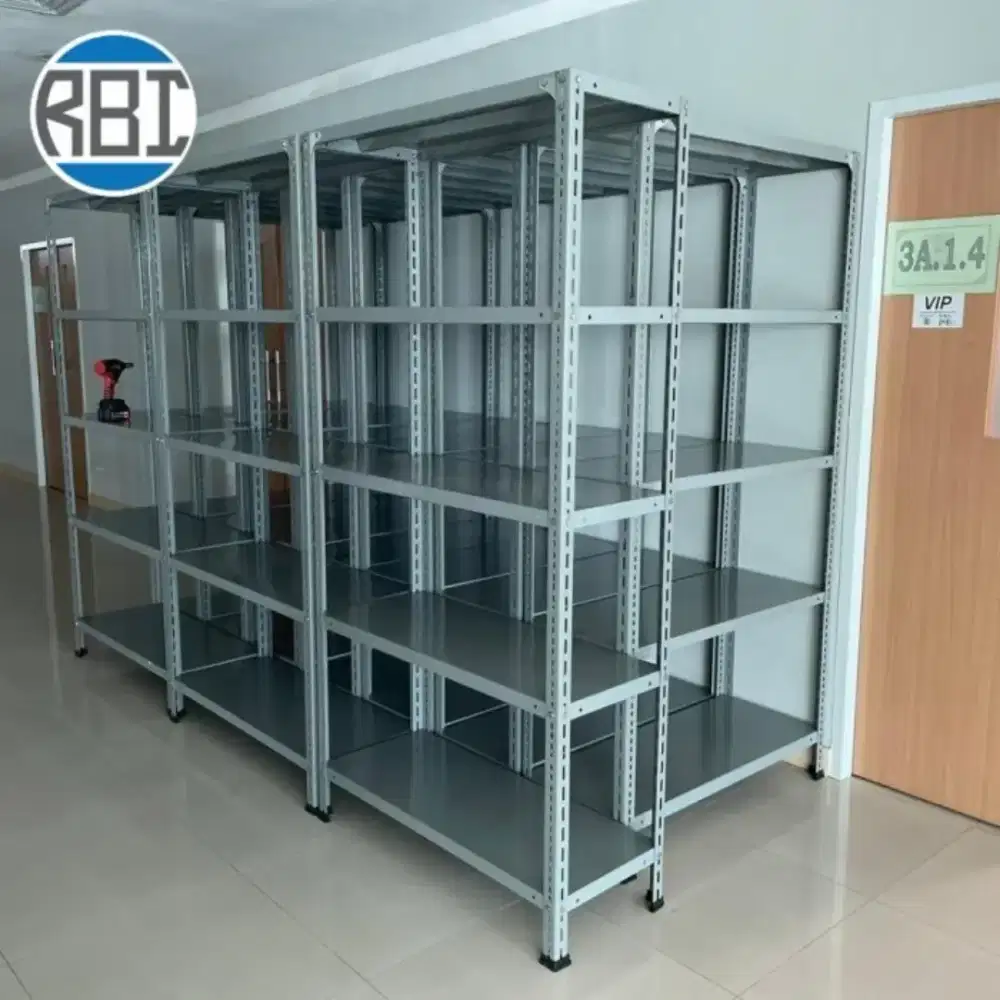 Rak siku lubang 40cm x 100cm x 200cm 5 susun