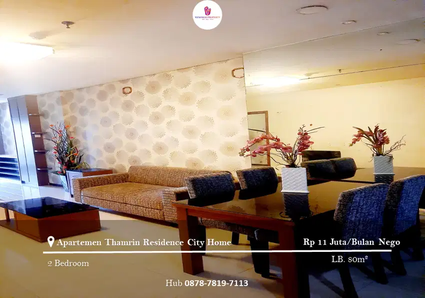 Disewakan Apartement Thamrin Residence City Home 2BR Furnished