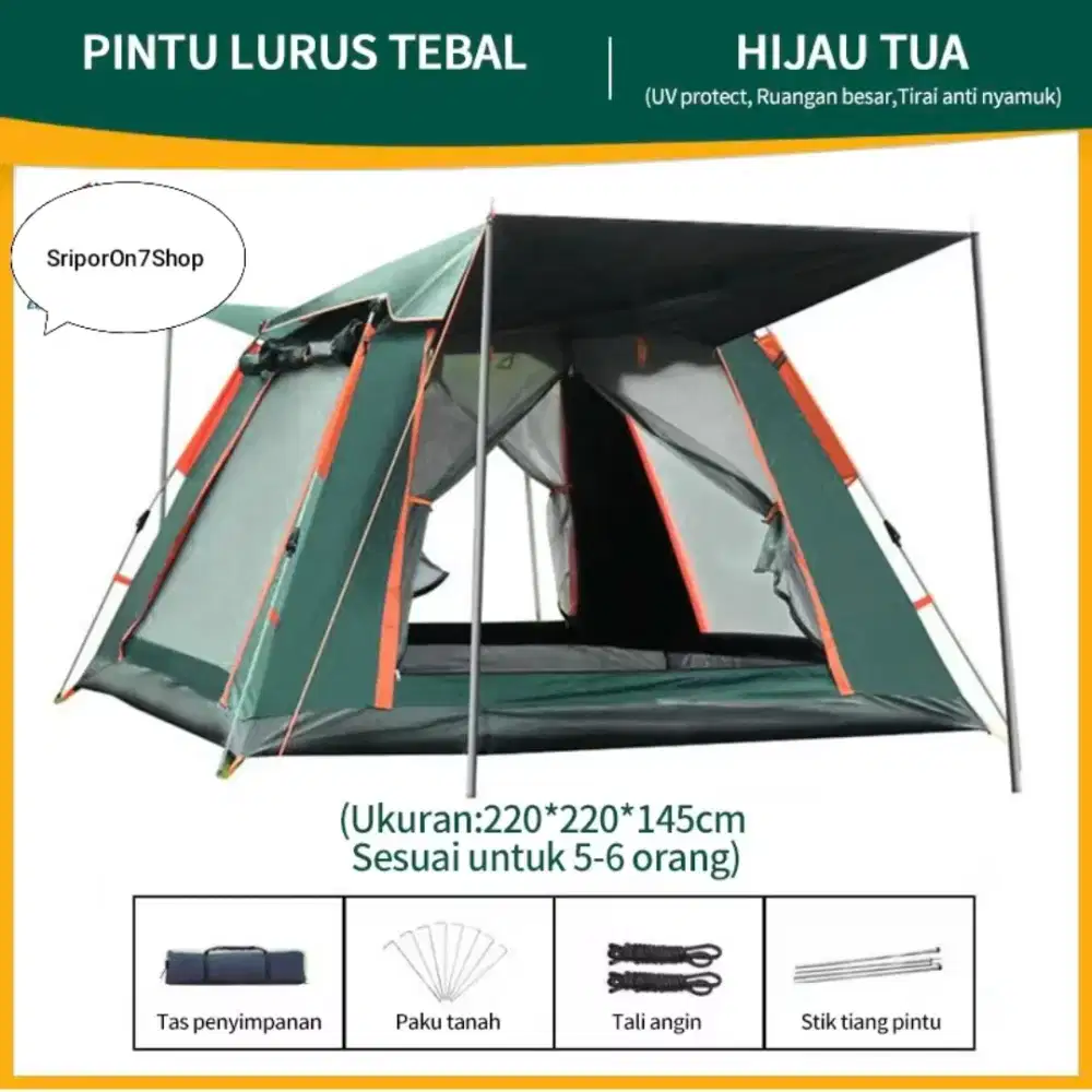 Tenda Camping Otomatis 3-6 orang ada 2 Harga dan 2 Tenda